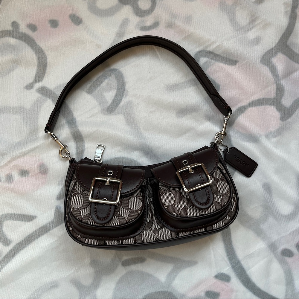 Coach Swinger Monogram Double Pocket Underarm Bag